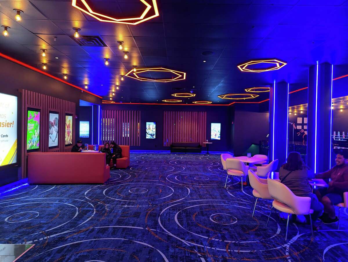 The VIP area of the remodeled Regal MarqE movie theater in Houston