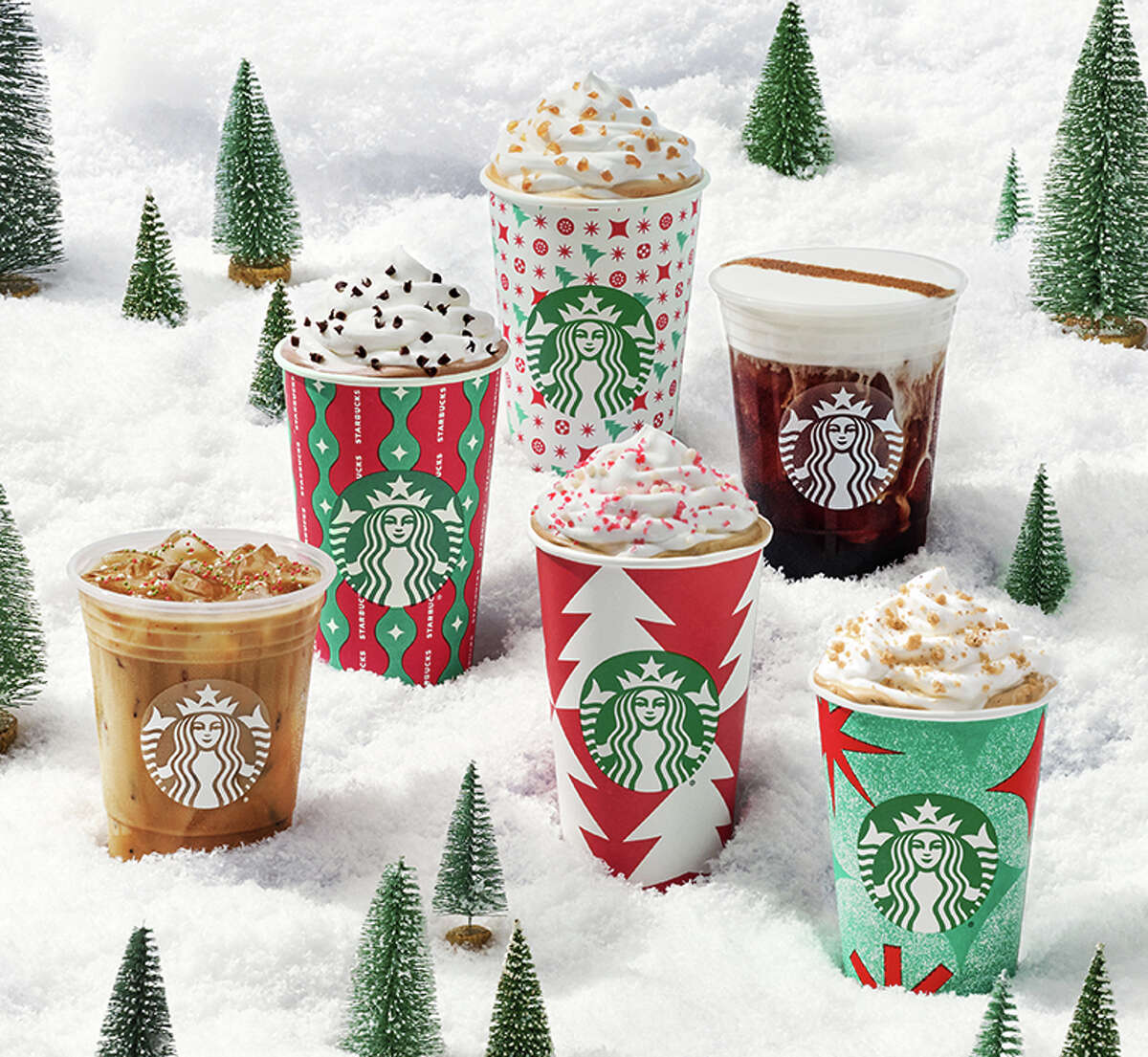 Starbucks holiday drinks.