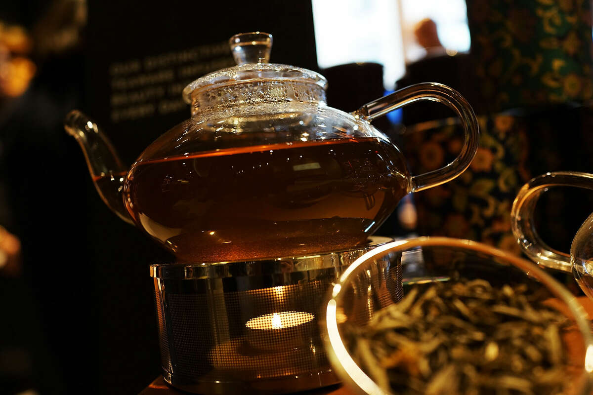 A cookware  of beverage  sits astatine  the Teavana "tea bar" connected  October 24, 2013 successful  New York City. 