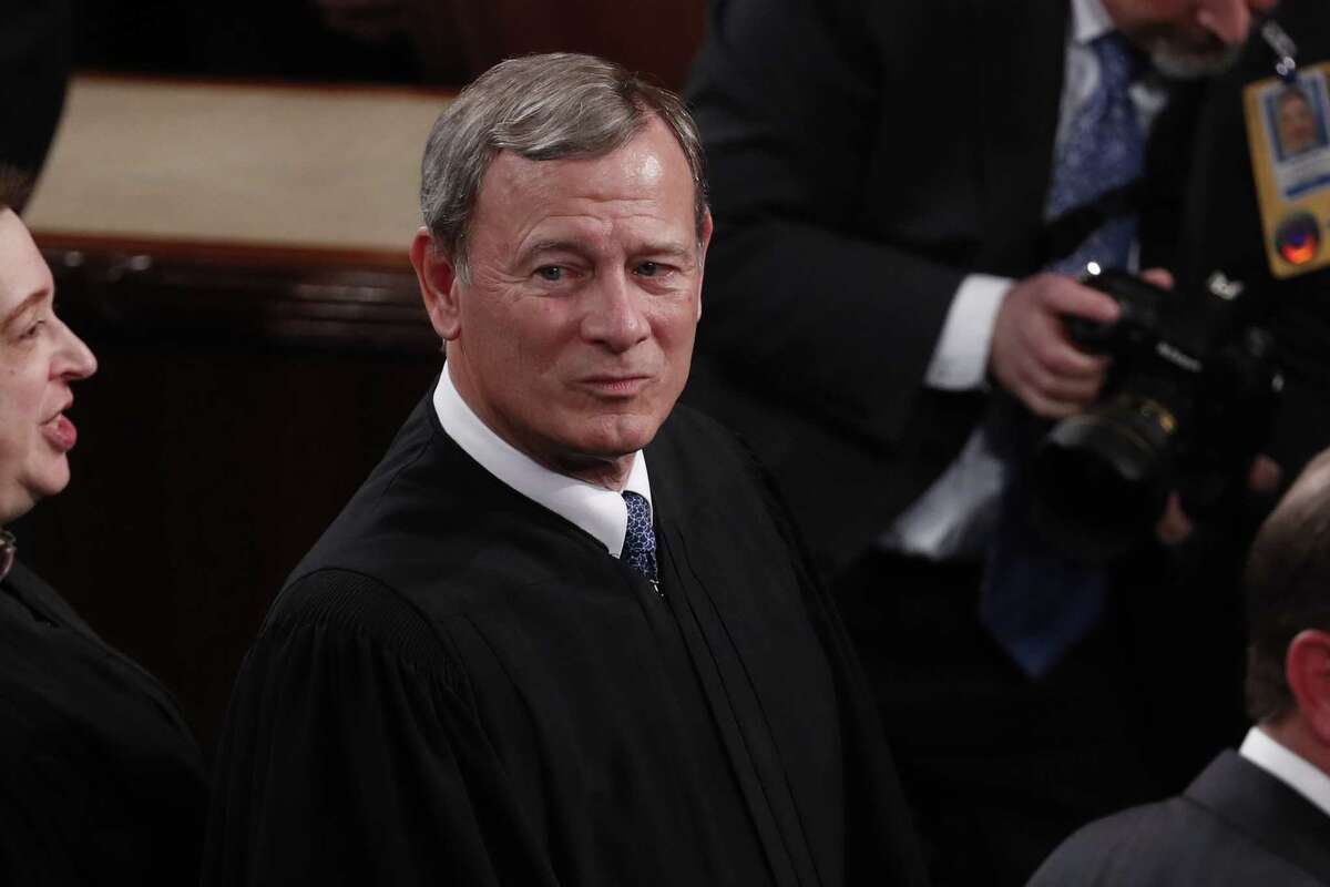 John Roberts, chief justice of the U.S. Supreme Court, arrives ahead of a State of the Union address to a joint session of Congress at the U.S. Capitol in Washington, D.C., U.S., on Feb. 4, 2020.