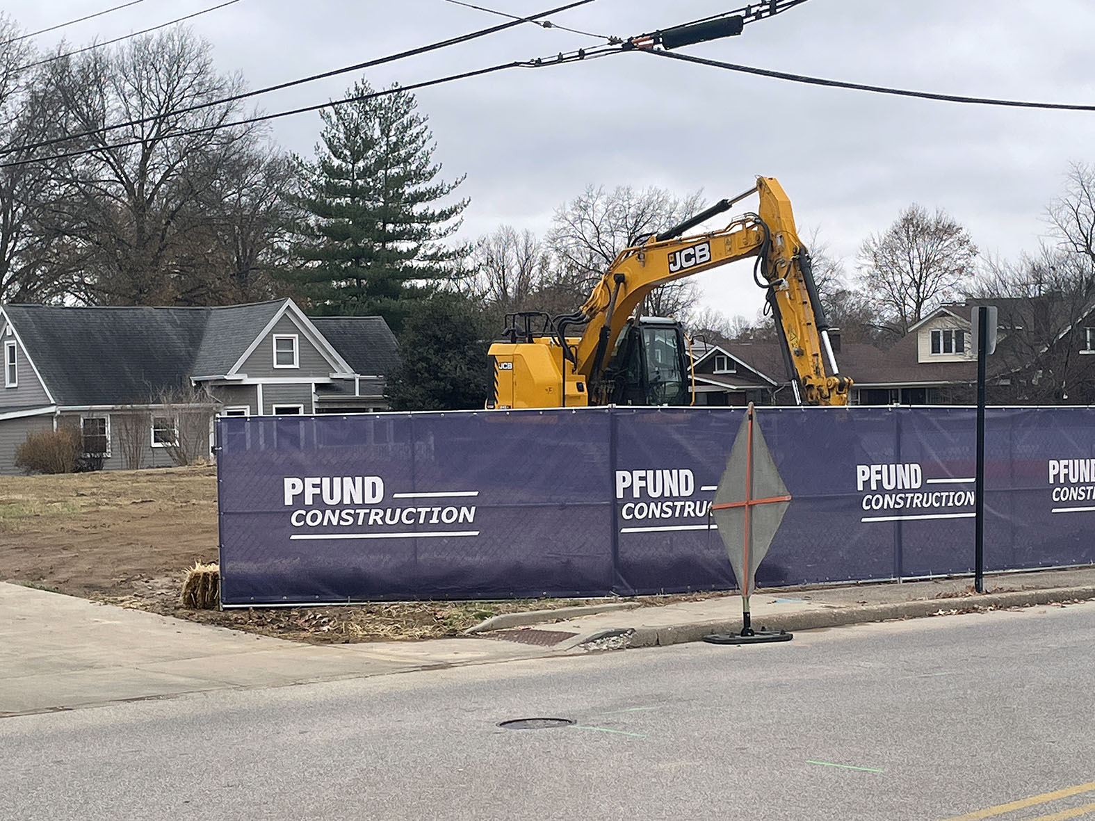 Pfund Construction starts work on City Walk in Edwardsville.