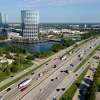 Interstate 45 is seen across from The Woodlands Towers at The Waterway and The Woodlands Mall, Thursday, Sept. 15, 2022.