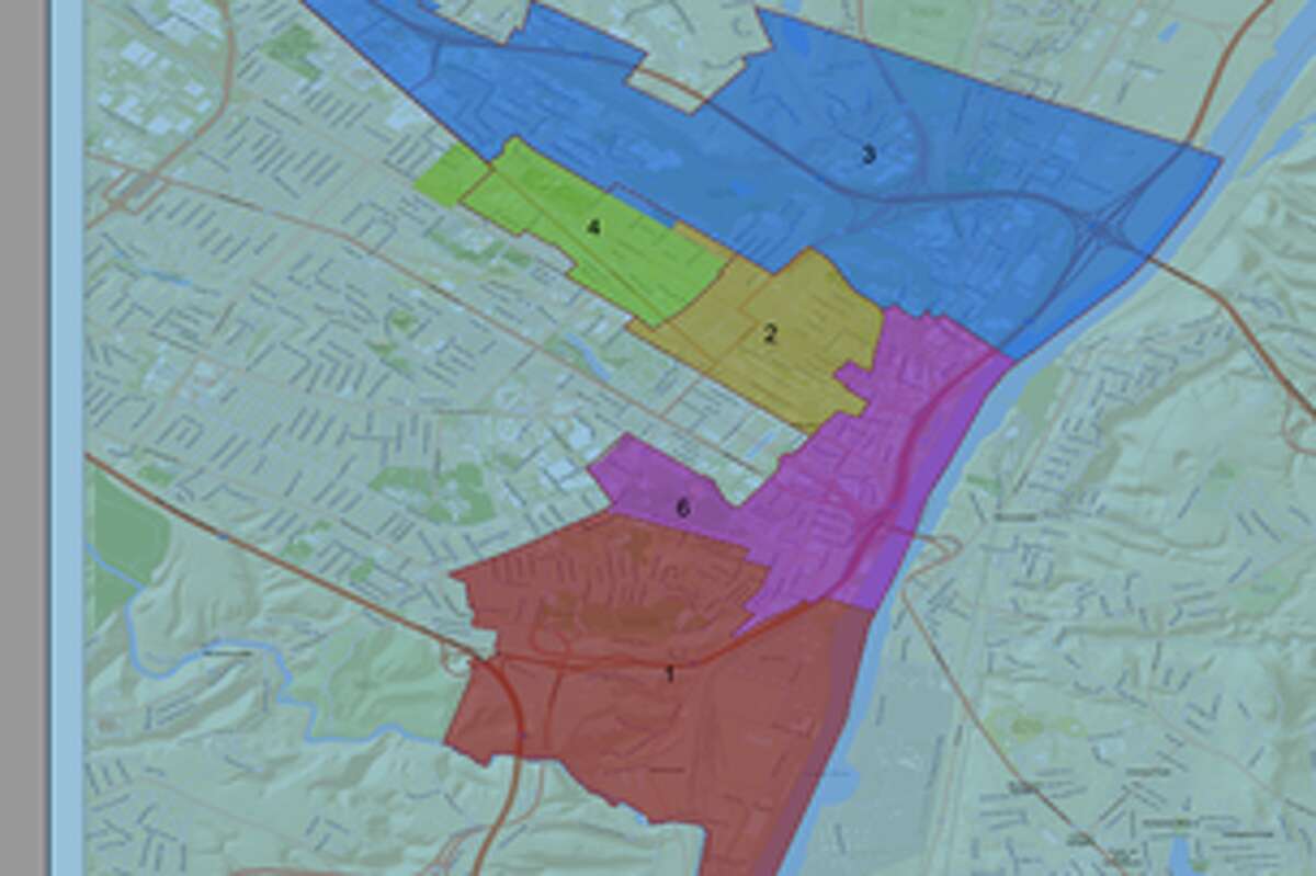 The proposed maps for the five majority minority districts in the city of Albany.
