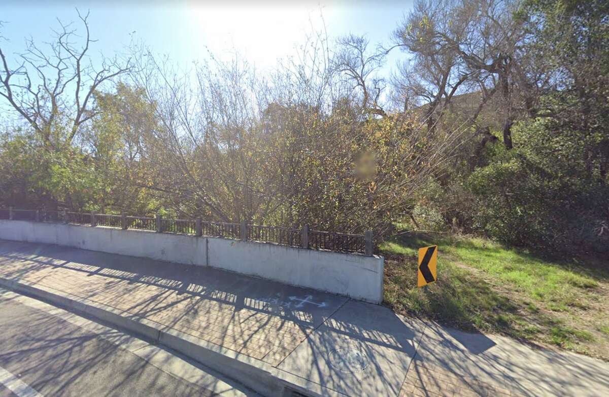 The bridge over the creek bed on the 3400 block of Sacramento Drive, San Luis Obispo, where police say the couple was hit by a car.
