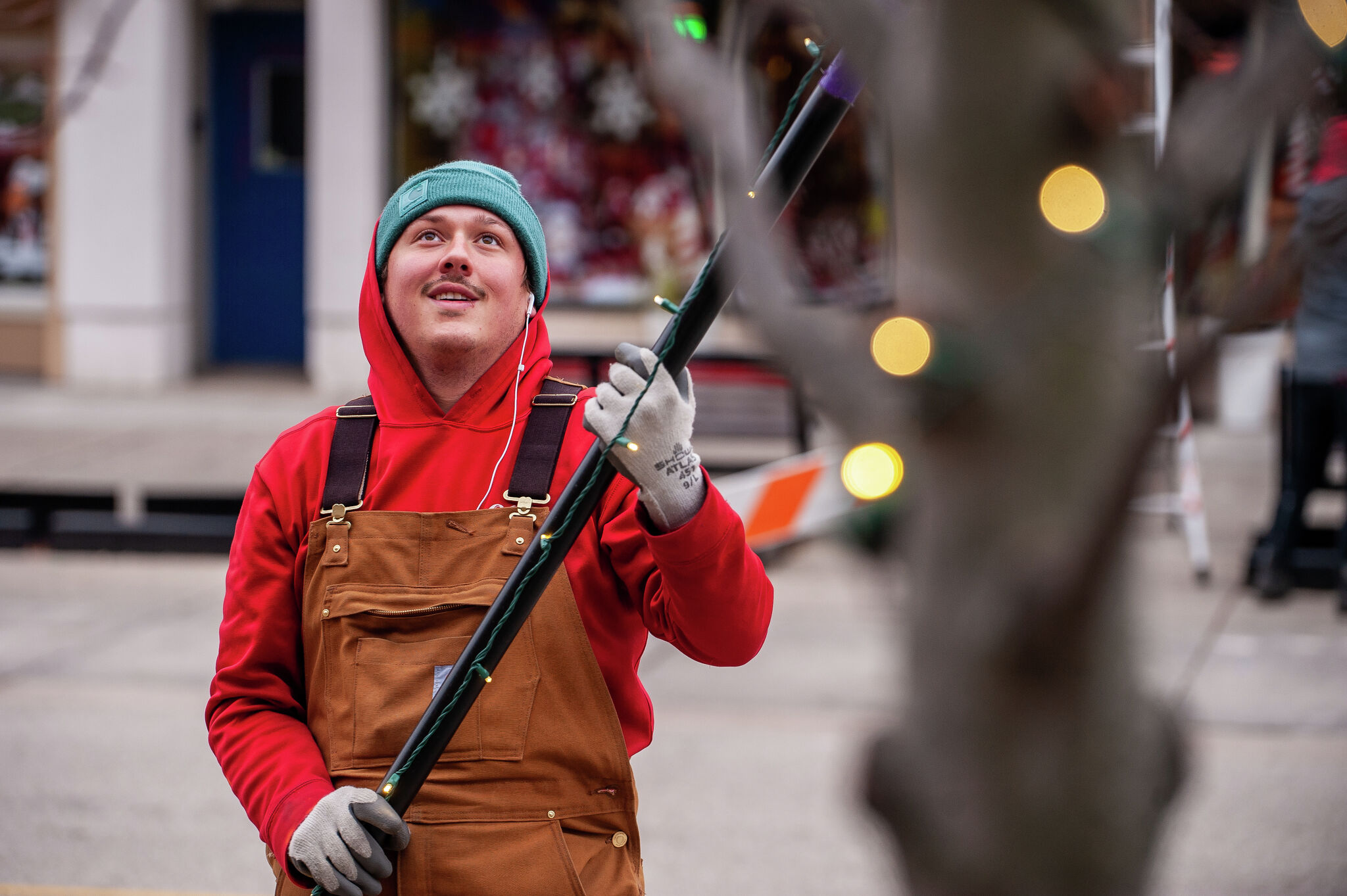 Brightening up Downtown Midland with over 9,000 Christmas lights
