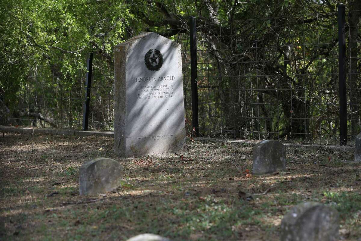Hendrick Arnold is buried with eight family members in a cemetery in western Bexar County. Arnold, a mixed-race African American, was a guide as Texian forces gained control of San Antonio and the Alamo in the December 1835 Battle of Béjar and was a spy at San Jacinto..