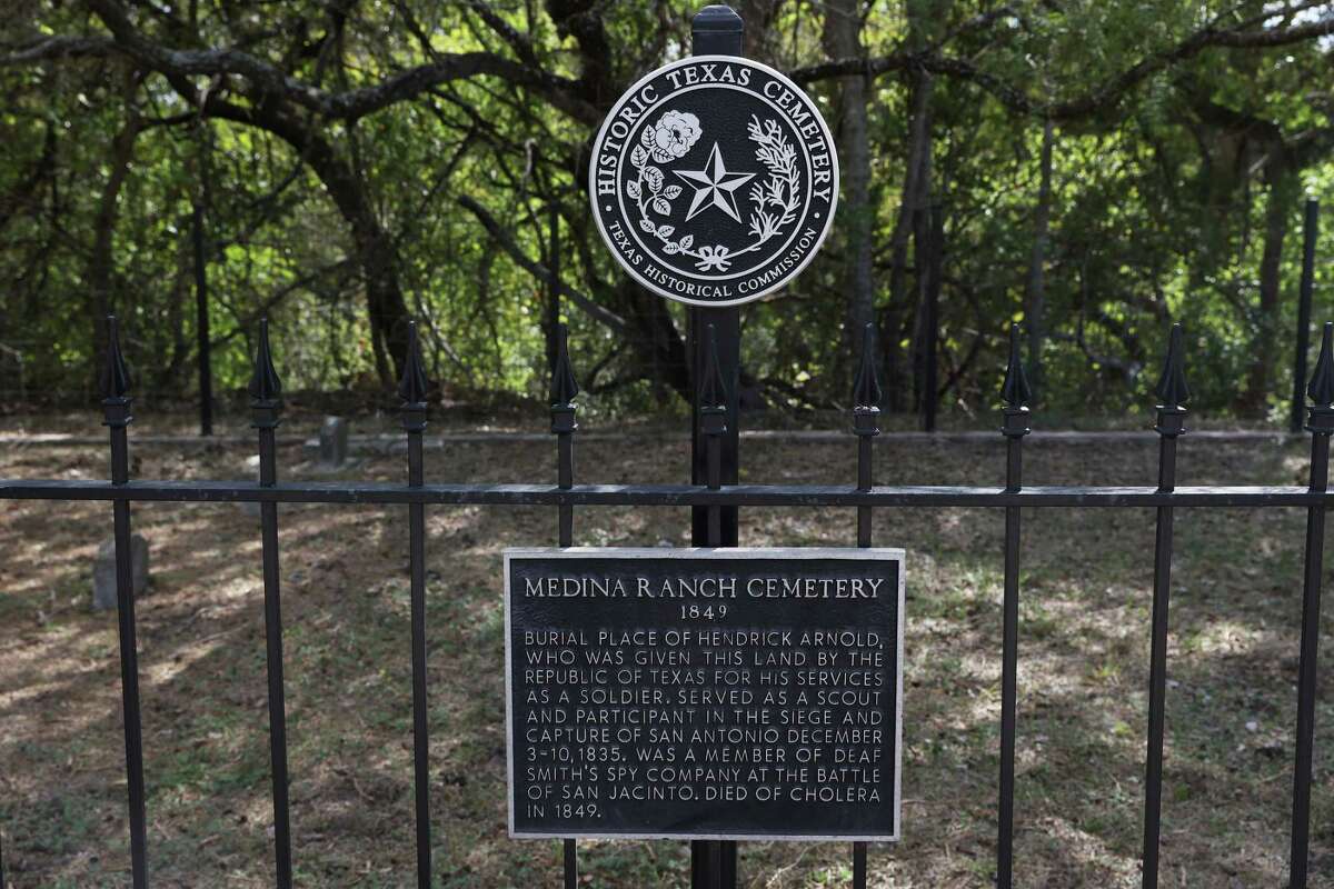 Hendrick Arnold is buried with eight family members in a cemetery in western Bexar County. Arnold, a mixed-race African American, was a guide as Texian forces gained control of San Antonio and the Alamo in the December 1835 Battle of Béjar and was a spy at San Jacinto.