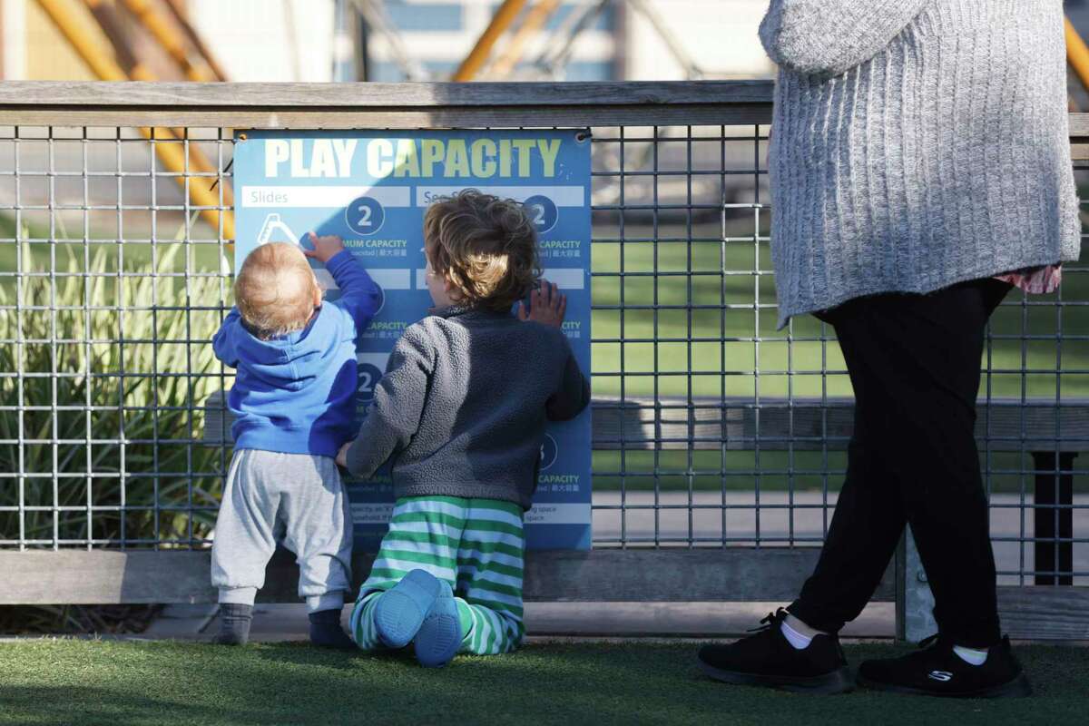 Toddlers play at the Moscone Infant Toddler Playground on Wednesday, November 30, 2022 in San Francisco. Authorities are investigating an alleged accidental fentanyl ingestion by a 10 month old at the George Moscone Park.