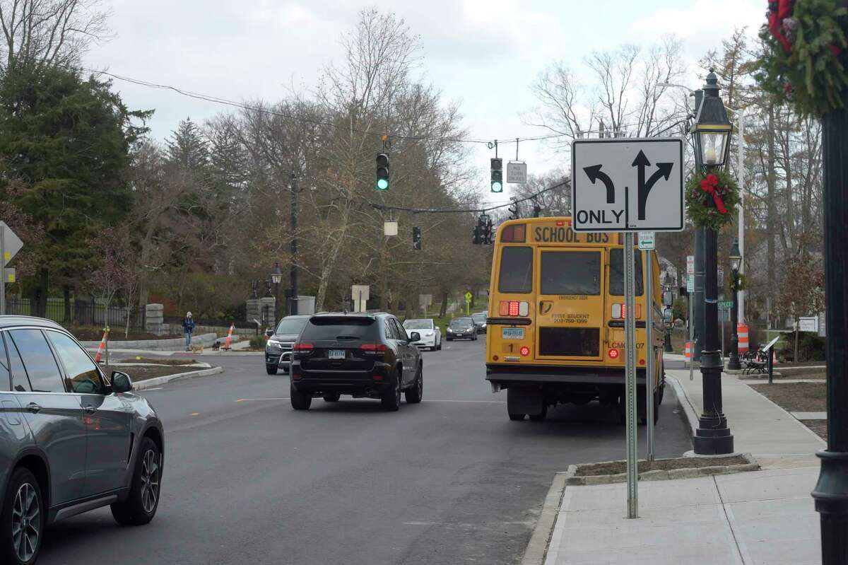 Downtown Ridgefield's "Main Street Project" was expected to be fully finished by the end of 2022. The goal of the project, which began in 2021, is to improve traffic flow on Main Street. Thursday, December 1, 2022, Ridgefield, Conn.