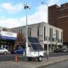 A mobile surveillance trailer currently in place next to Fairfield Ave., in downtown Bridgeport, Conn. Dec. 1, 2022.