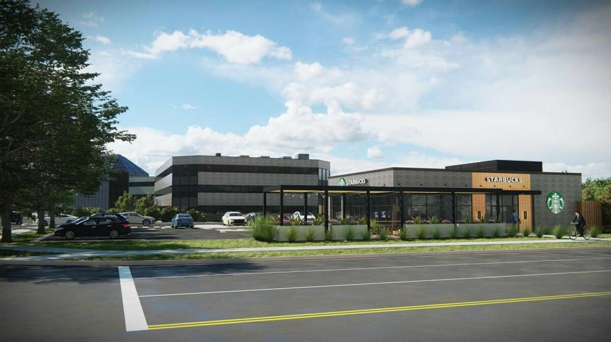 A rendering of the approved Starbucks at 433 South Main St. shows how the coffee shop would sit along the busy roadway. Neighbors said the restaurant will increase traffic in the area.