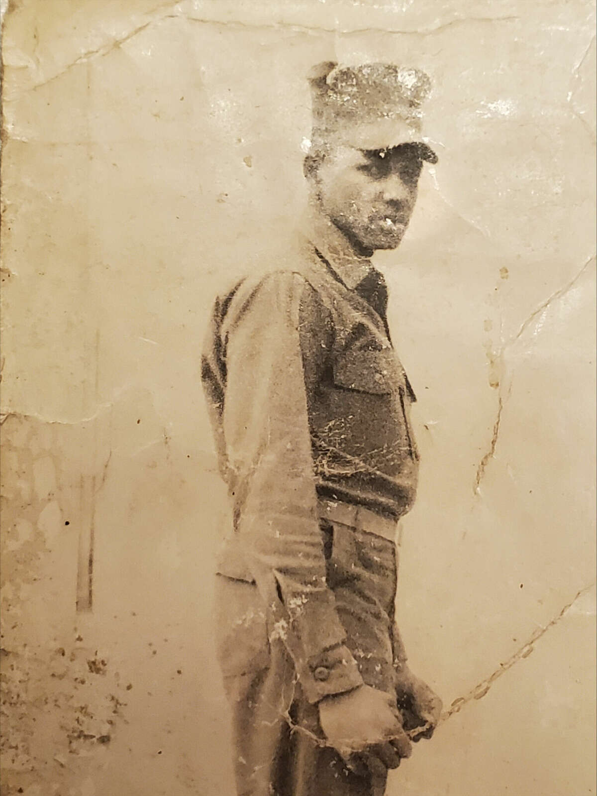 Hamden resident Conley Monk Jr. in his uniform while serving in the U.S. Marines from 1968 to 1970. 