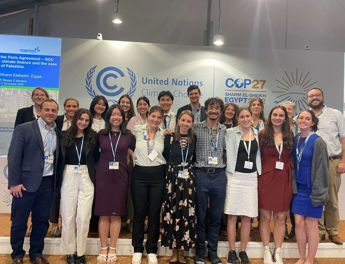 Over a dozen University of Connecticut students attended the 2022 UN climate summit (COP27) in Sharm El-Sheikh, Egypt. 
