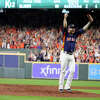 Ryan Pressly #55 of the Houston Astros celebrates after defeating the Philadelphia Phillies 4-1 to win the 2022 World Series in Game Six of the 2022 World Series at Minute Maid Park on November 05, 2022 in Houston.