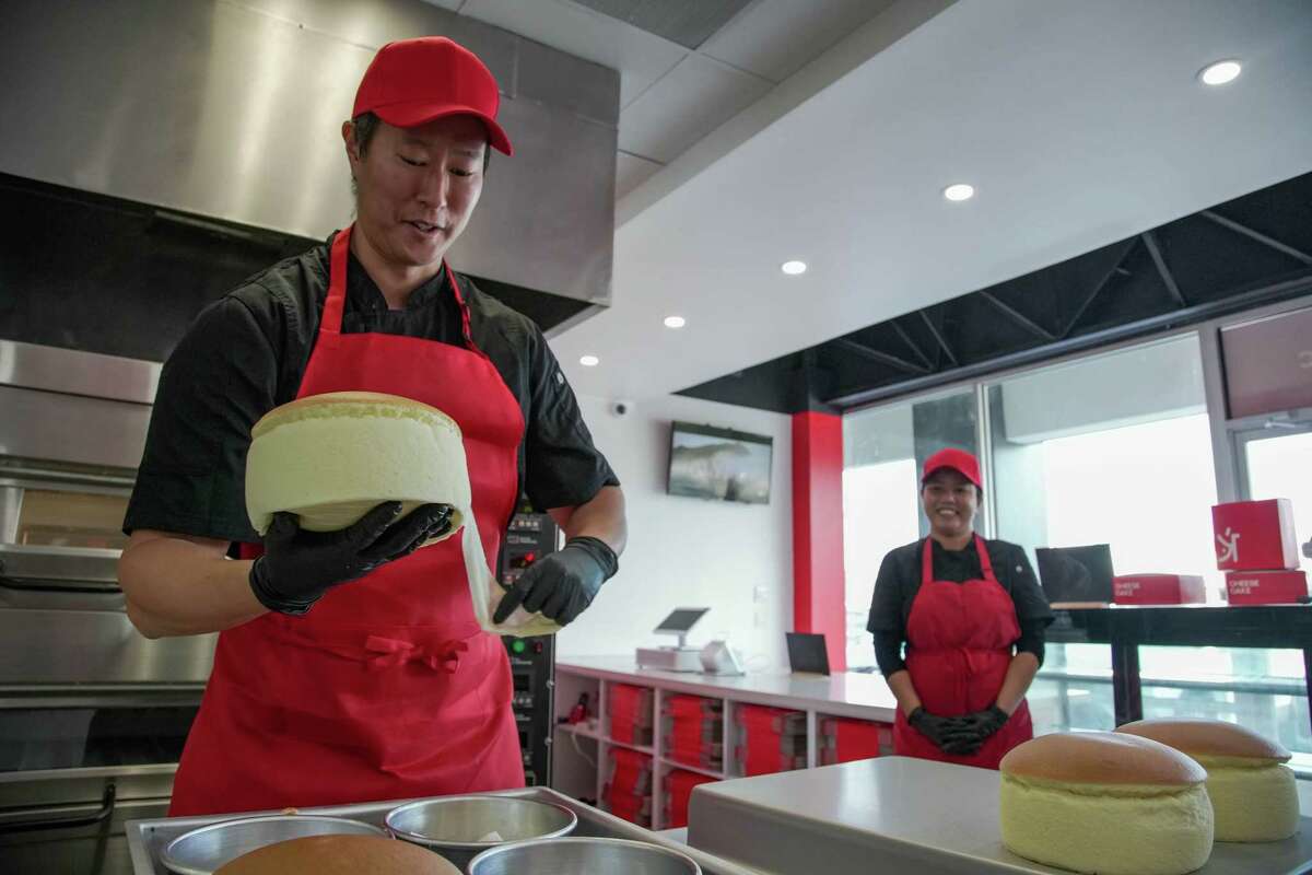Owners Bryan and Nikki Song prepare for the soft opening of their new shop dedicated to baking authentic Japanese cheesecakes on Thursday, Dec. 1, 2022, at Nikko's Cheesecakes in Houston.