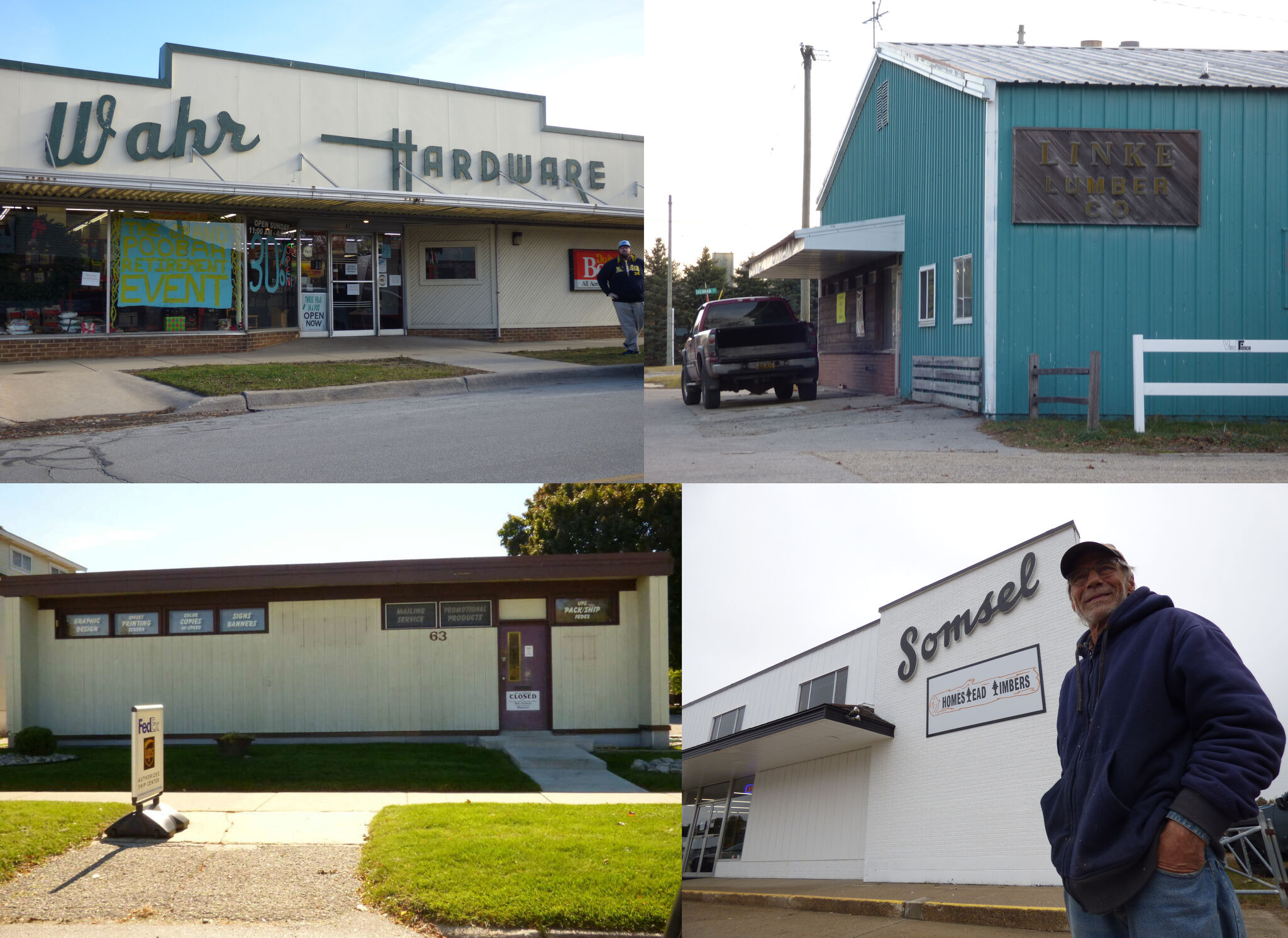 Wahr Hardware, Linke Lumber closing in Manistee