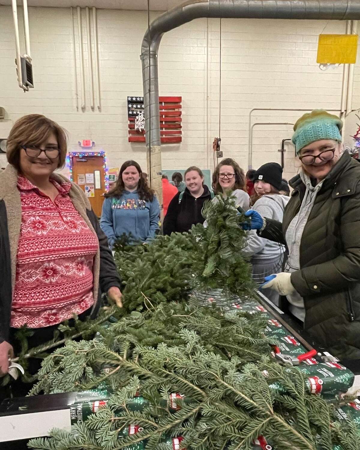 Members of Northwestern Regional High School's FFA chapter recently held their annual holiday wreath making night with families, friends and alumni. 