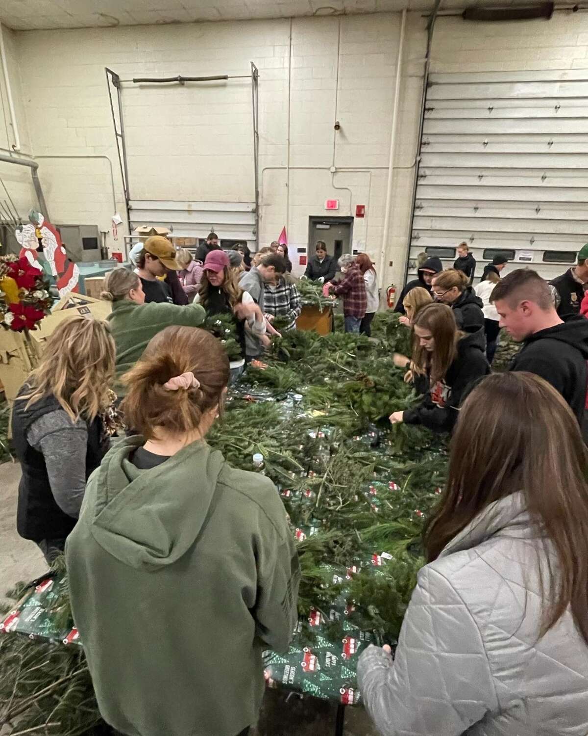 Members of Northwestern Regional High School's FFA chapter recently held their annual holiday wreath making night with families, friends and alumni. 