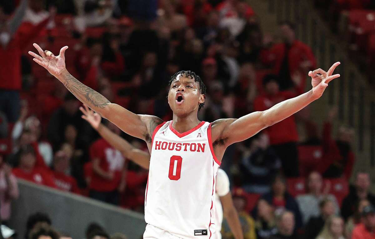 Guard Marcus Sasser, a preseason All-American, leads the Houston Cougars in scoring at 18.1 points per game.