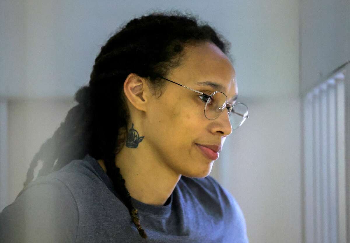 WNBA basketball player Brittney Griner in Khimki outside Moscow, on August 4, 2022.