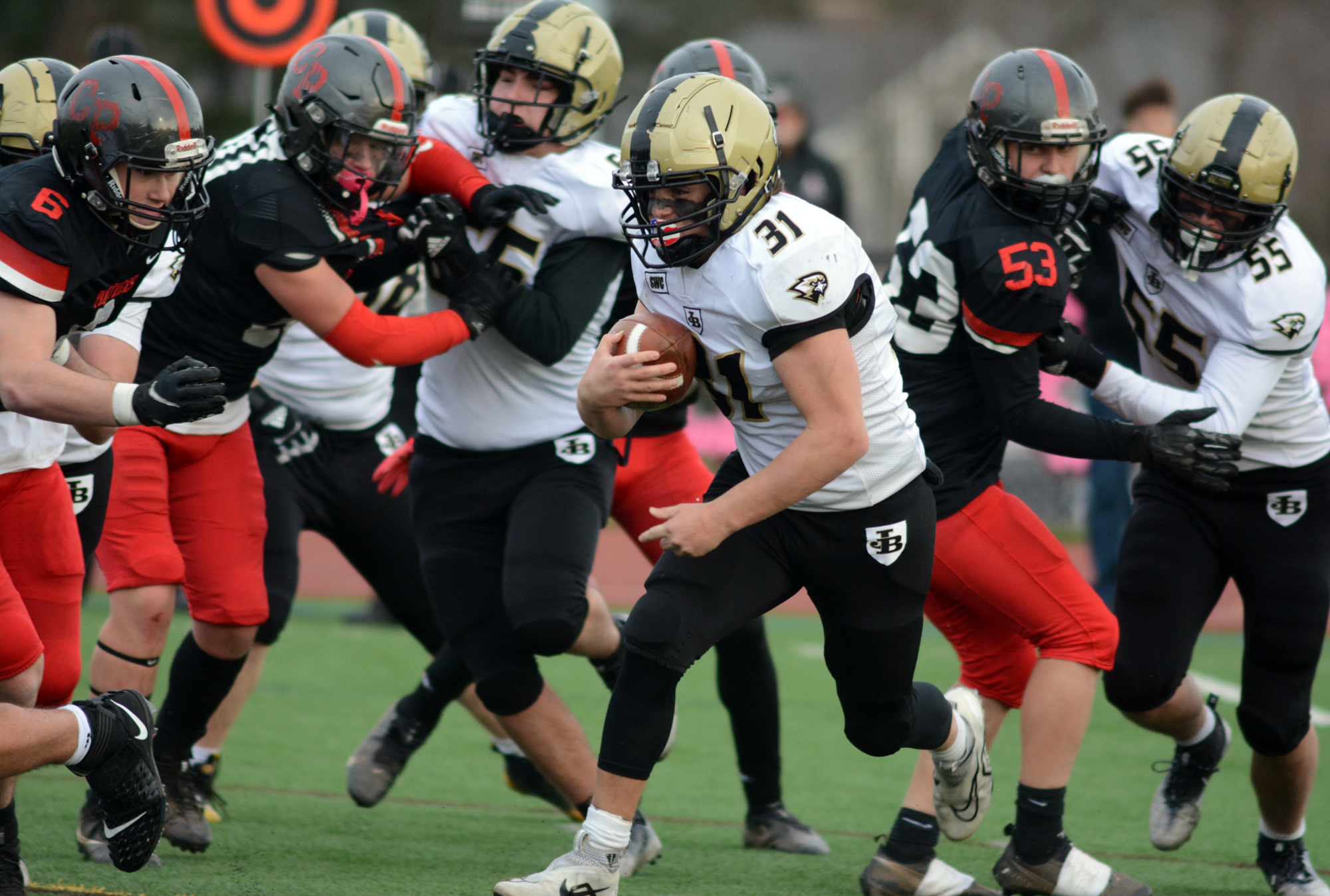 CT high school football score between Barlow, Cromwell/Portland