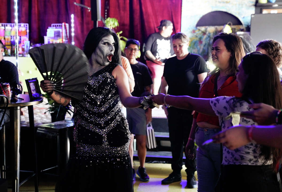 A drag performer during a event at The Starlighter in the Deco District. The Starlighter canceled drag performances for the rest of the year, citing threats. 