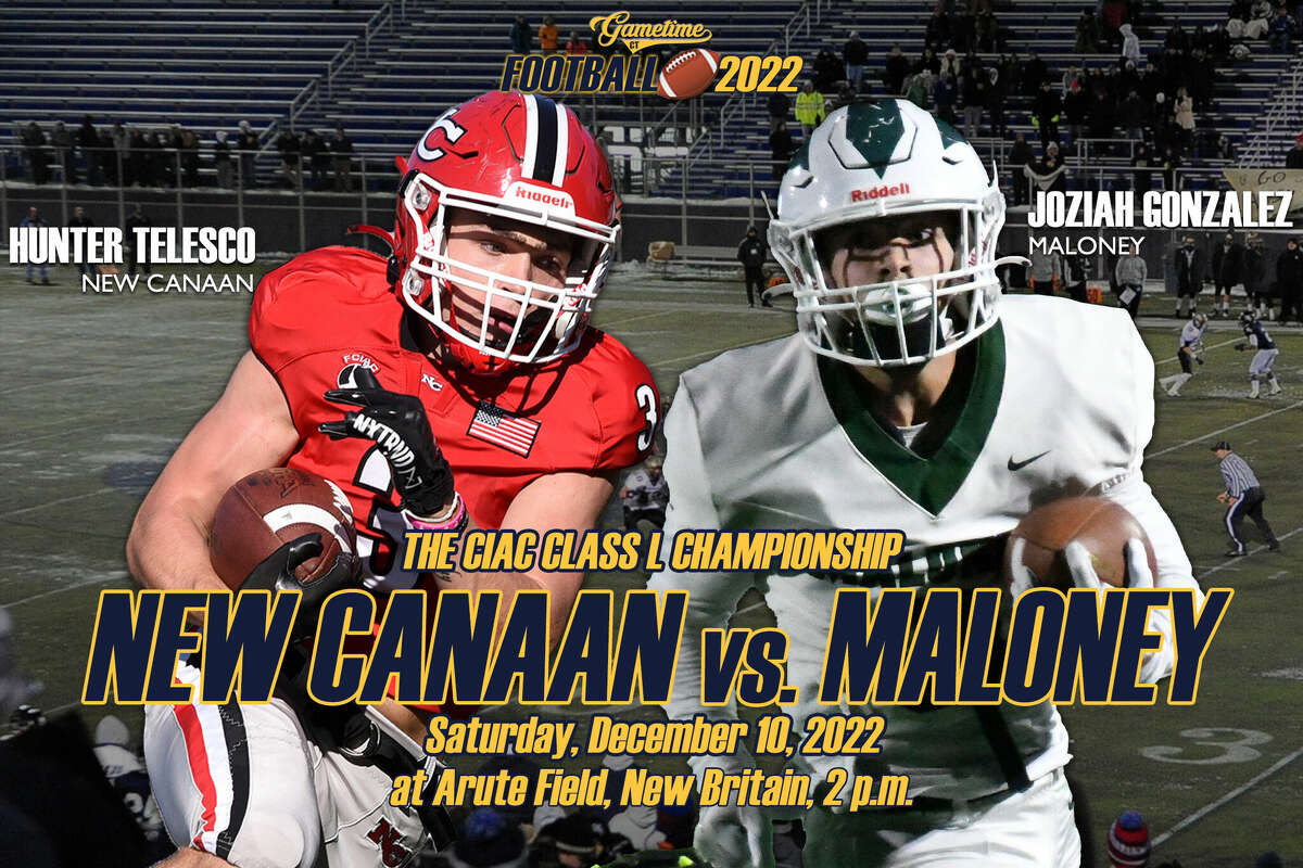 The 2022 Class L football state championship is between New Canaan and Maloney