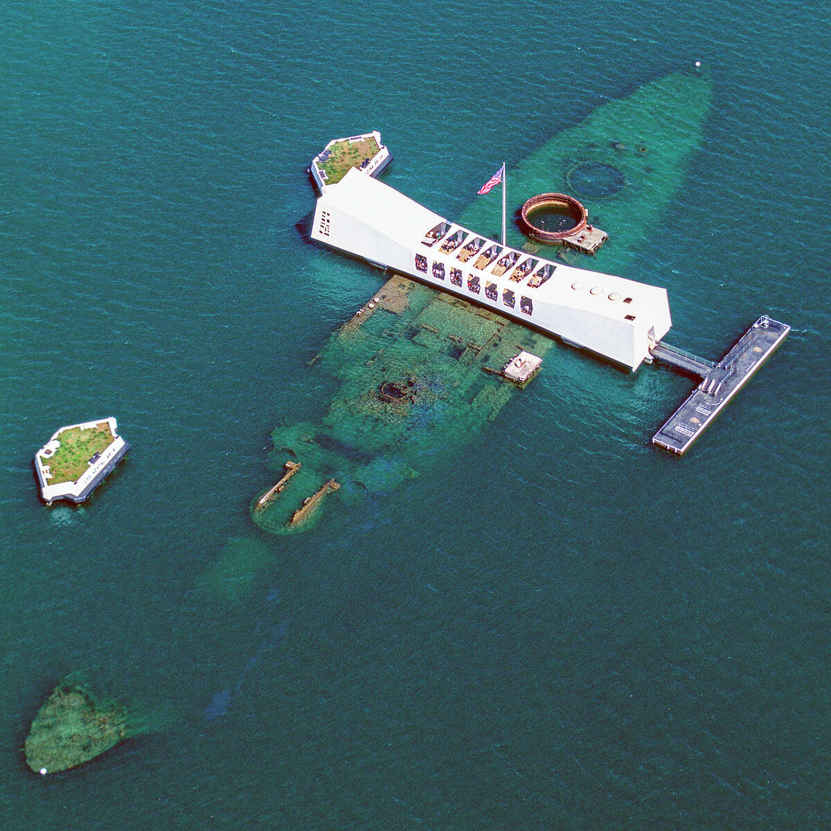 The USS Arizona Memorial in Oahu, Honolulu, Hawaii, is the resting place of 1,102 of the 1,177 sailors and Marines killed on the USS Arizona during the attack on Pearl Harbor on Dec. 7, 1941, and commemorates the events of that day.