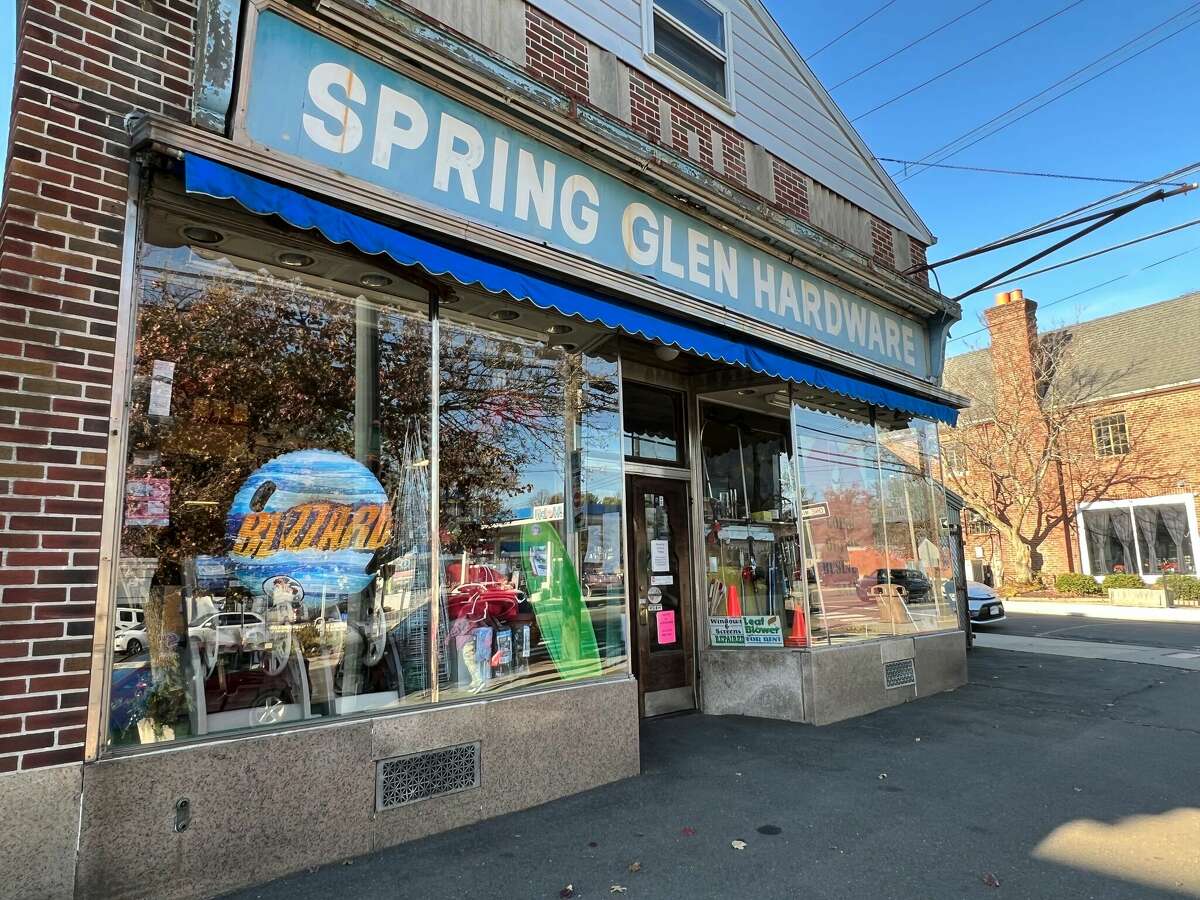 The exterior of Spring Glen Hardware in Hamden, which is scheduled to close in January.