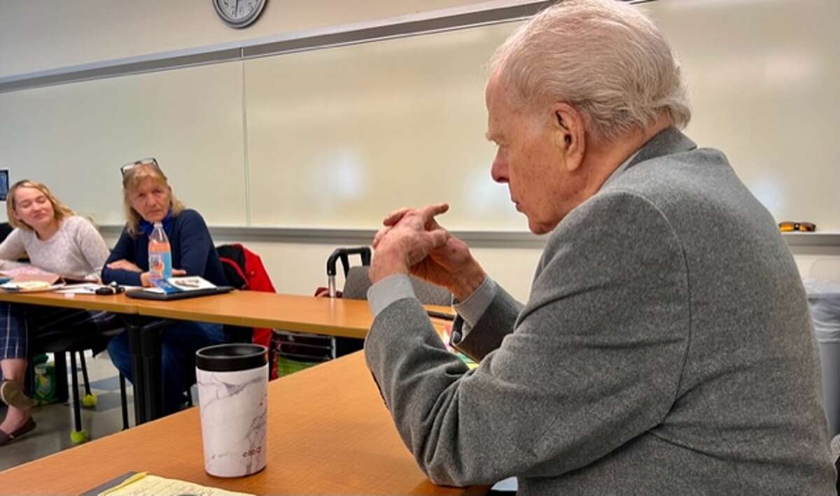 “I had a lot of fun. They asked great questions,” novelist William Kennedy said. It was the first time an author had visited the book club, which has been in existence for several years. 
