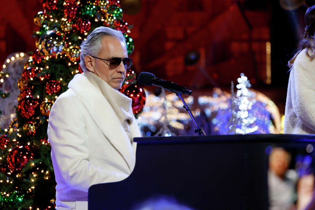 CHRISTMAS IN ROCKEFELLER CENTER -- Season 2022 -- Pictured: Andrea Bocelli -- (Photo by: Peter Kramer/NBC via Getty Images)