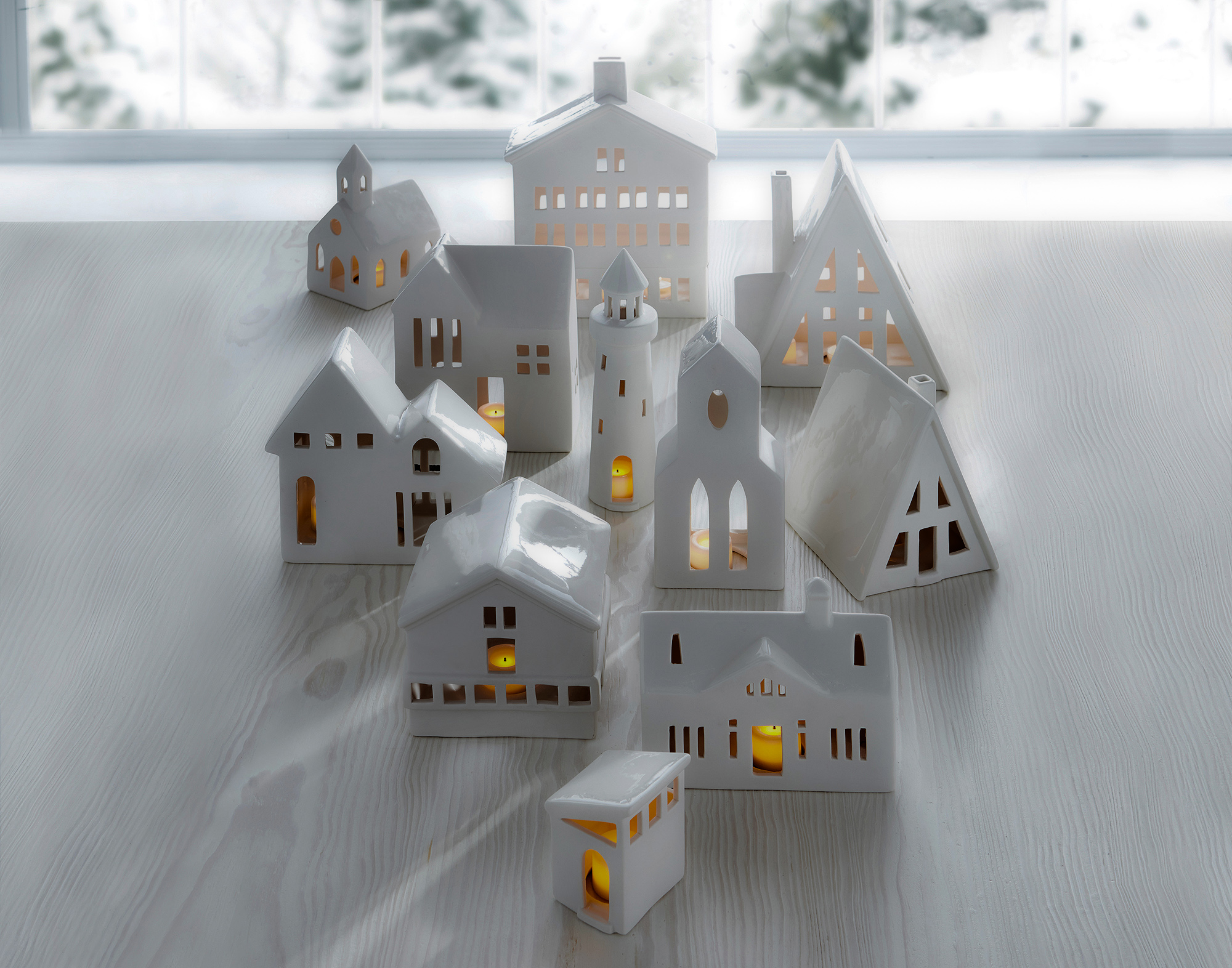 Create A Modern Mini Cardboard Holiday Village