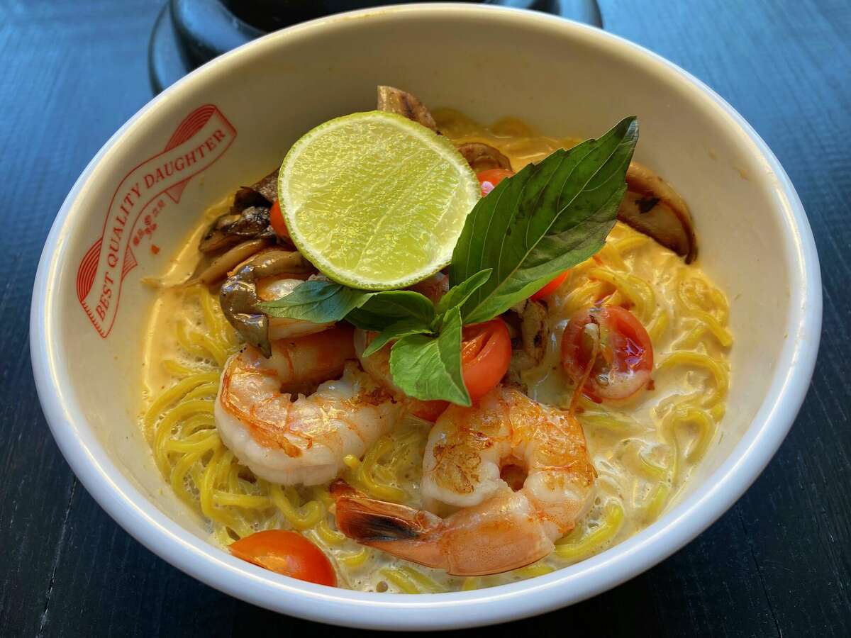 Comforting Tom Yum Noodle Soup is a popular menu item at Best Quality Daughter.