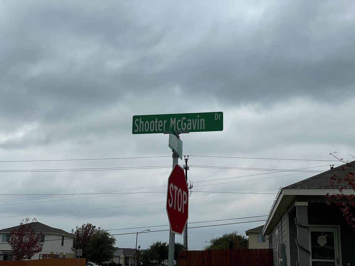 Shooter McGavin Drive is about 10 miles east of Austin, in Manor, Texas.