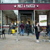 A Pret a Manger sandwich and coffee shop in Leeds, England.