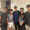 Members of the Danbury High School baseball team met with Savannah Banana baseball player Jackson Olson Tuesday. Olson, a former standout at New Milford, talked about the importance of chasing dreams.