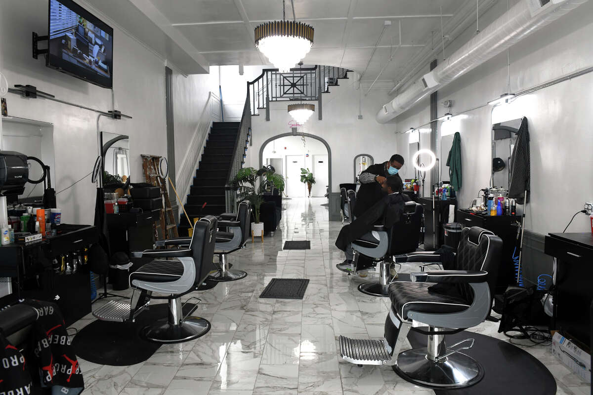 First Class Barbers and Hair Salon, in Bridgeport, Conn. Dec. 8, 2022.