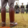Grayson Winchester, Corps Commander, left, stands at attention leading the Texans A&M University Corps of Cadets during Veterans Review on Simpson Drill Field on Saturday, Nov. 19, 2022 in College Station. Texas A&M Universityâs Corps of Cadets is amid a campaign to grow the organization to 3,000 members by 2030. At more than 2,100 members this year, the Corps is already the largest uniformed student body in the nation outside of the military academies.