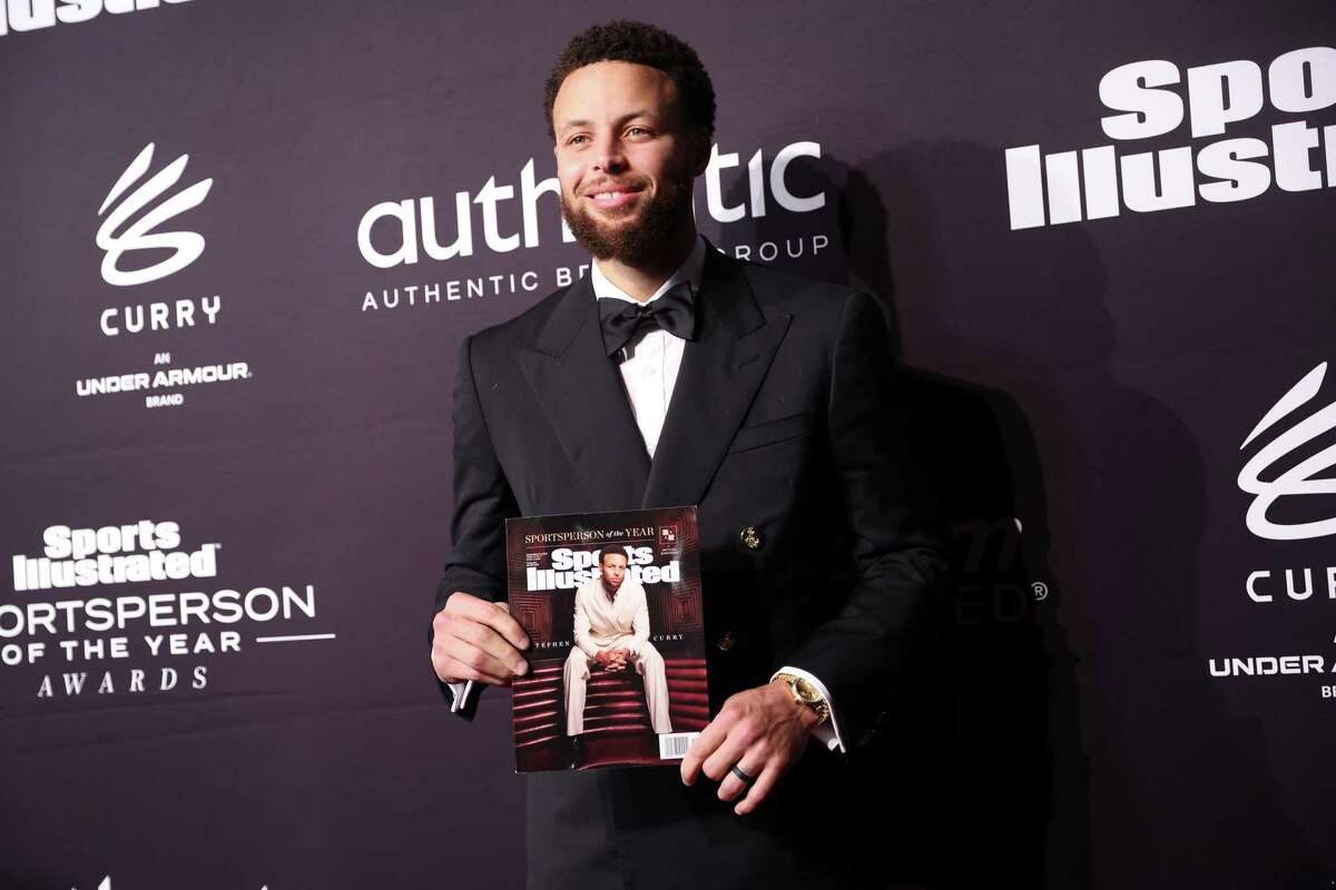 Golden State Warriors’ Stephen Curry on the red carpet before Sports Illustrated Sportsperson of the Year Awards at Regency Ballroom in San Francisco, Calif., on Thursday, December 8, 2022.