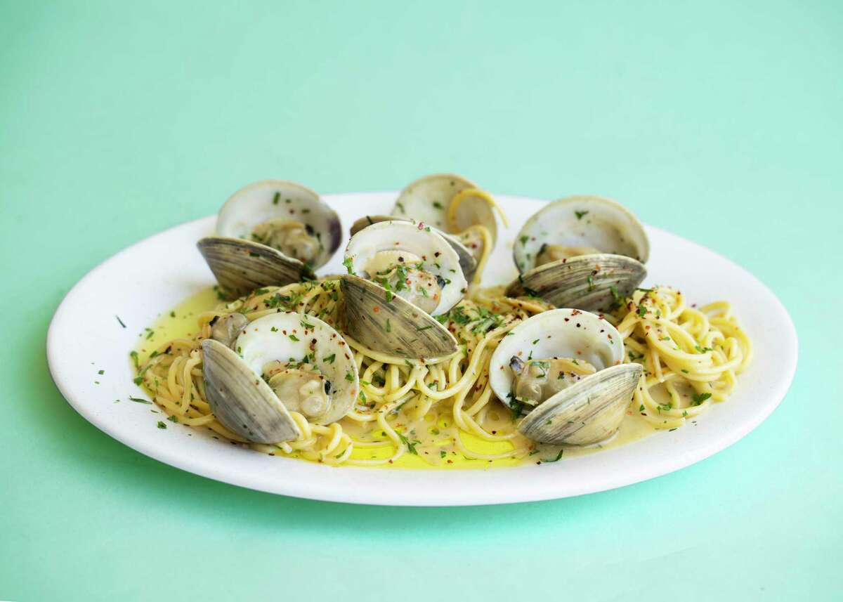 Pasta with clams at Louie's Italian American restaurant.