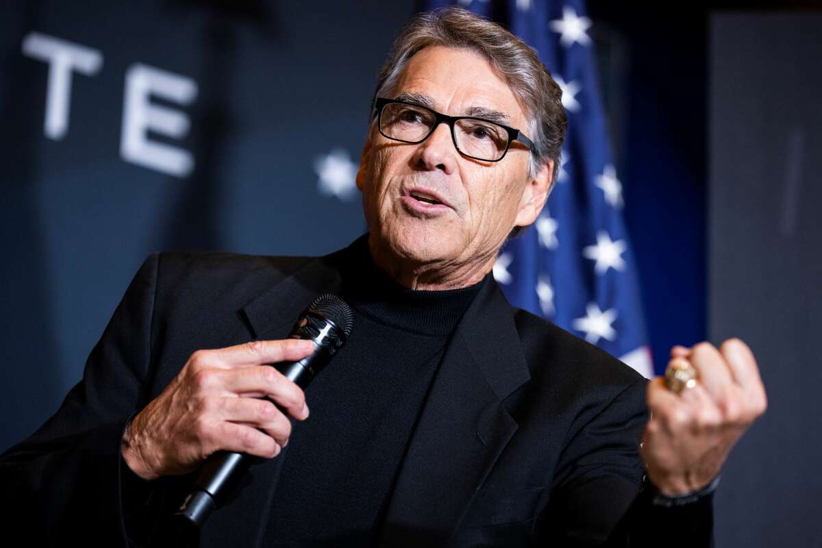 Former Energy Secretary Rick Perry, participates in a discussion on making the U.S. energy independent, during the America First Policy Institute's America First Agenda Summit at the Marriott Marquis on Monday, July 25, 2022. 