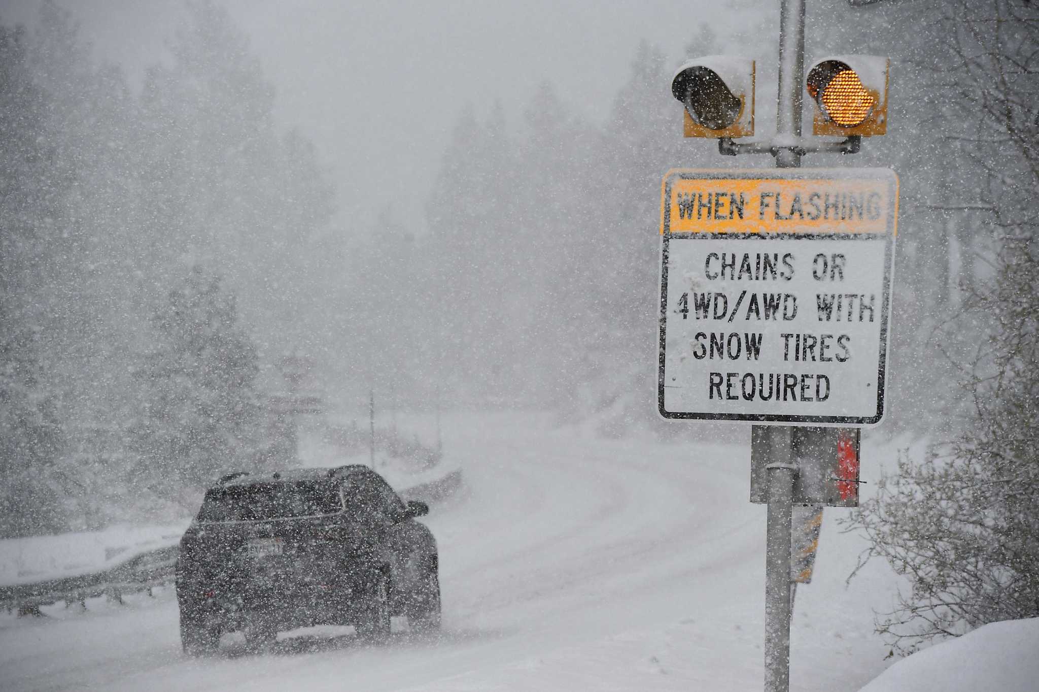 California winter storm makes Tahoe travel difficult to impossible