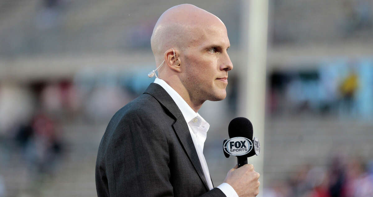 Soccer journalist Grant Wahl, shown here in a 2014 file photo, died of a ruptured aortic aneurysm that happened while he was covering the World Cup in Qatar, his wife revealed Wednesday. (Photo by Fred Kfoury III/Icon Sportswire/Corbis/Icon Sportswire via Getty Images)