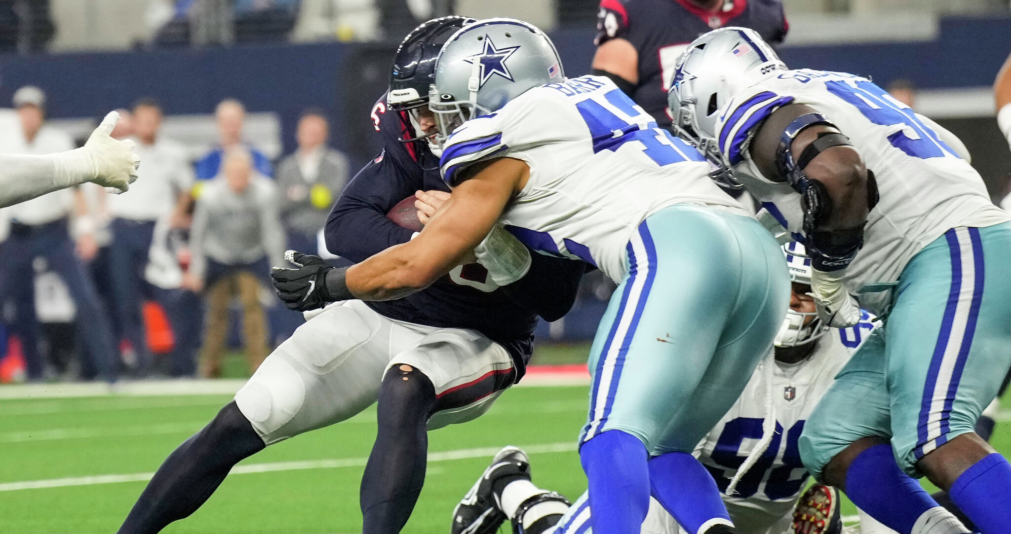 Dallas Cowboys tight end Dalton Schultz (86) is seen during the second half  of an NFL football game against the Houston Texans, Sunday, Dec. 11, 2022,  in Arlington, Texas. Dallas won 27-23. (