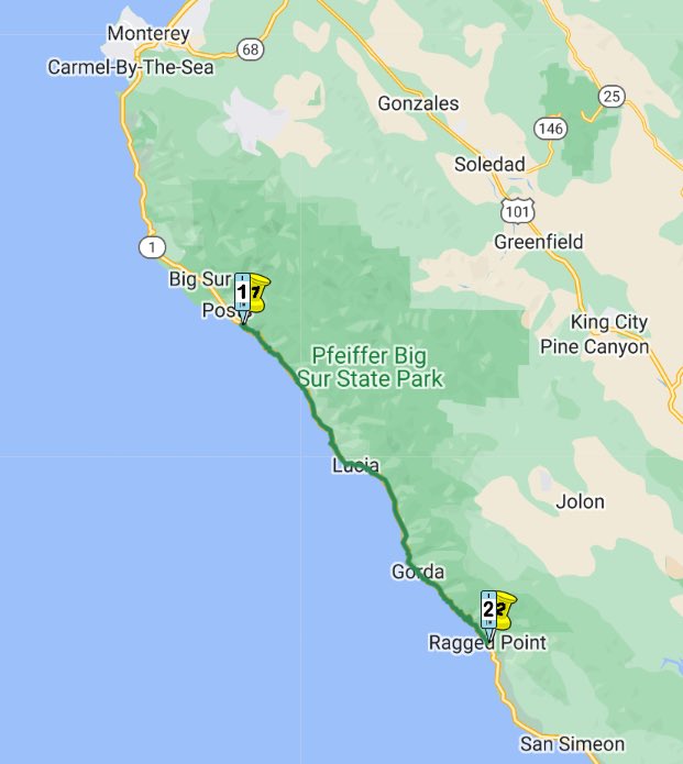 Mountains of Big Sur record 9 inches of rain Highway 1 closed