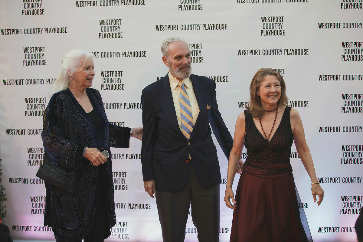 Westport Country Playhouse associate artist Anne Keefe, left, with Keir Dullea and Mia Dillon. 