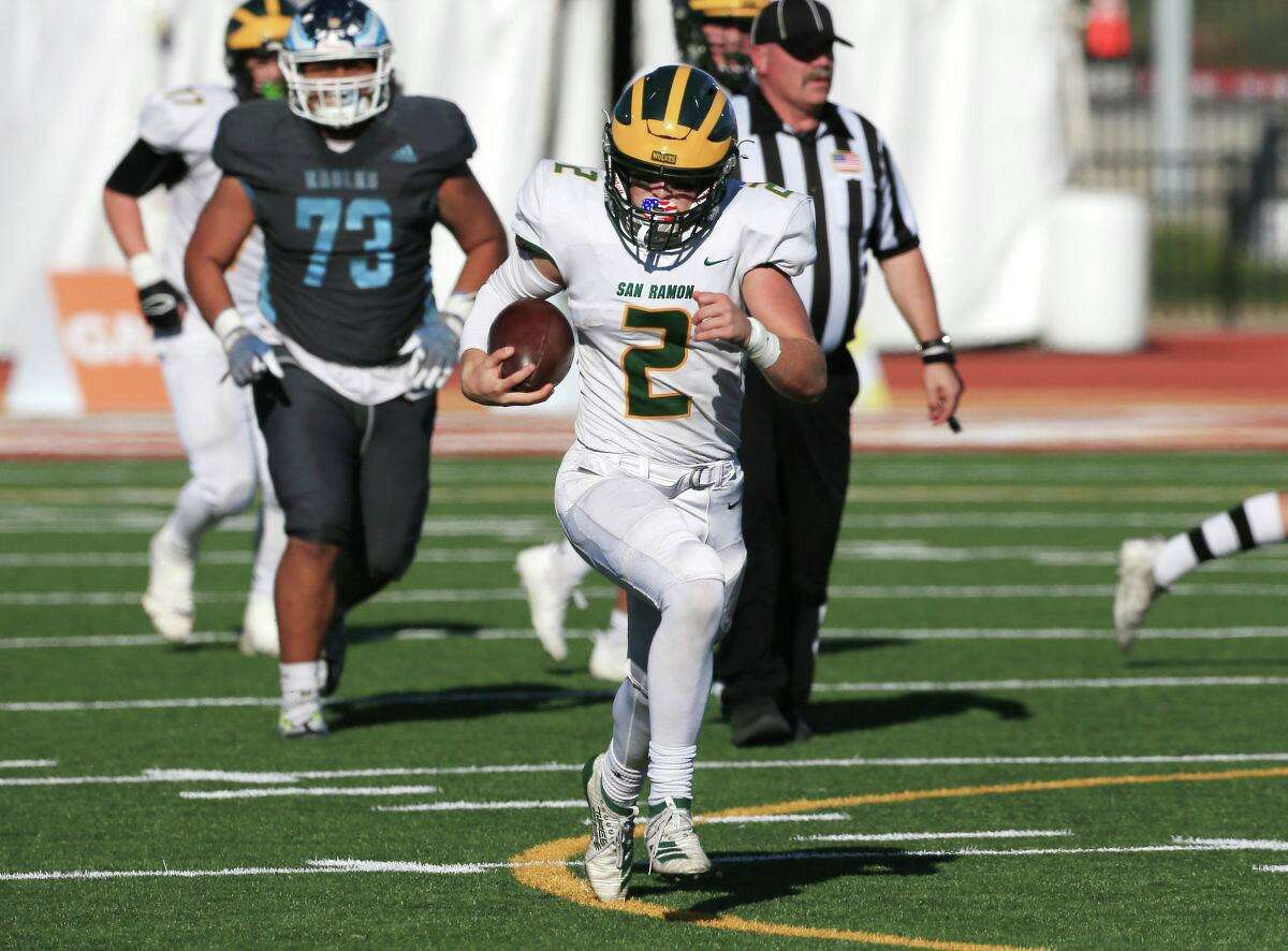 San Ramon Valley’s Luke Baker finished his junior season with 3,733 passing yards and 46 TDs.