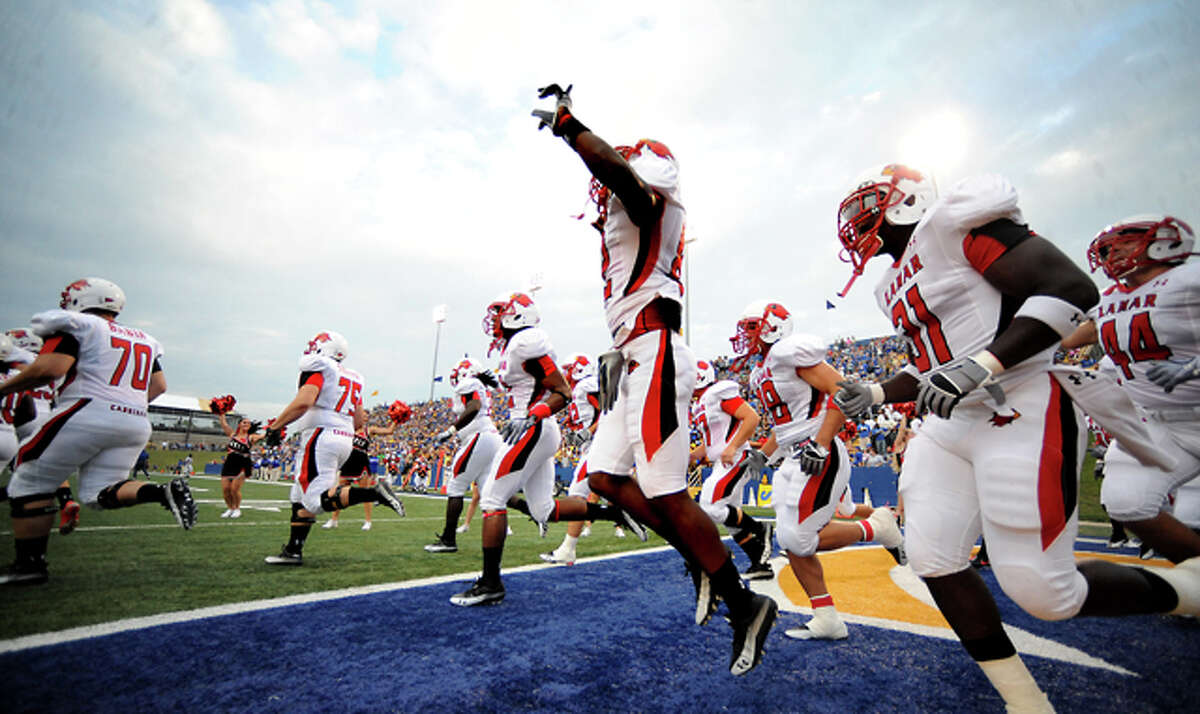 Keep clicking to see how Lamar has fared in games against McNeese State since the Cardinal football team's return in 2010. Lamar Cardinals take the field for the first time in 21 years in the game against McNeese at McNeese State College in Lake Charles in 2010. 