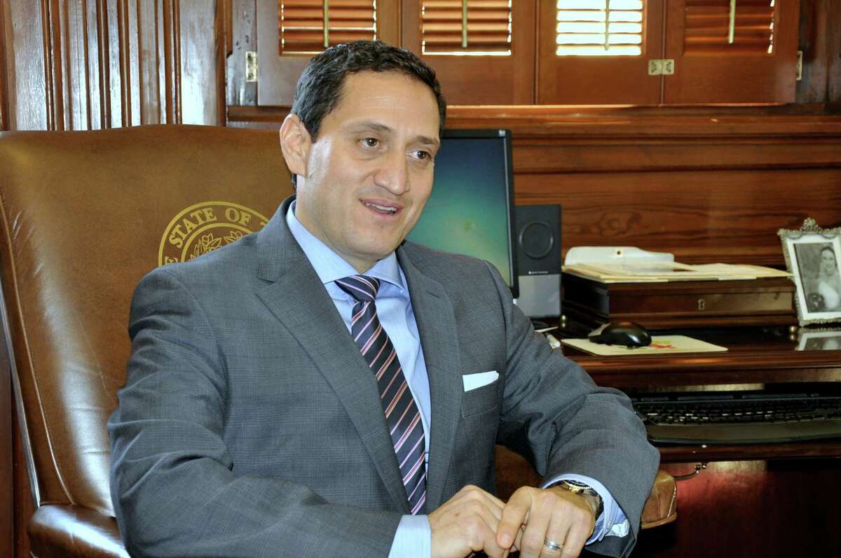 Texas Rep. Trey Martinez Fischer (D, San Antonio) at his his office in the State Capitol in Austin, Texas. Fischer's election as chairman of the Texas House Democratic Caucus makes him perhaps the most influential Democrat in state government.