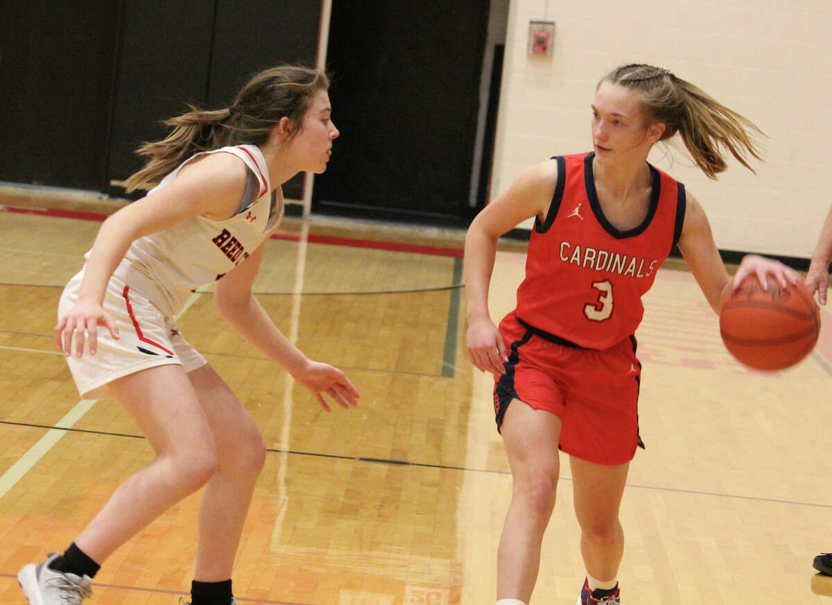 Hannah Smith (right) is in her third varsity season for Big Rapids  basketball.